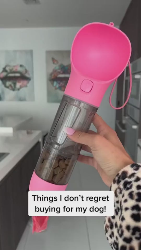 3-in-1 Portable Dog Water Bottle & Feeder