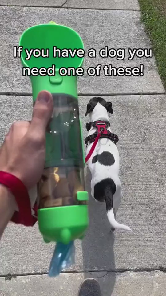 3-in-1 Portable Dog Water Bottle & Feeder